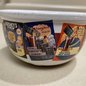 Hershey's Chocolate Syrup Bowl w Vintage Ads